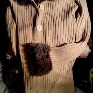 Medium tan and brown women's jacket.